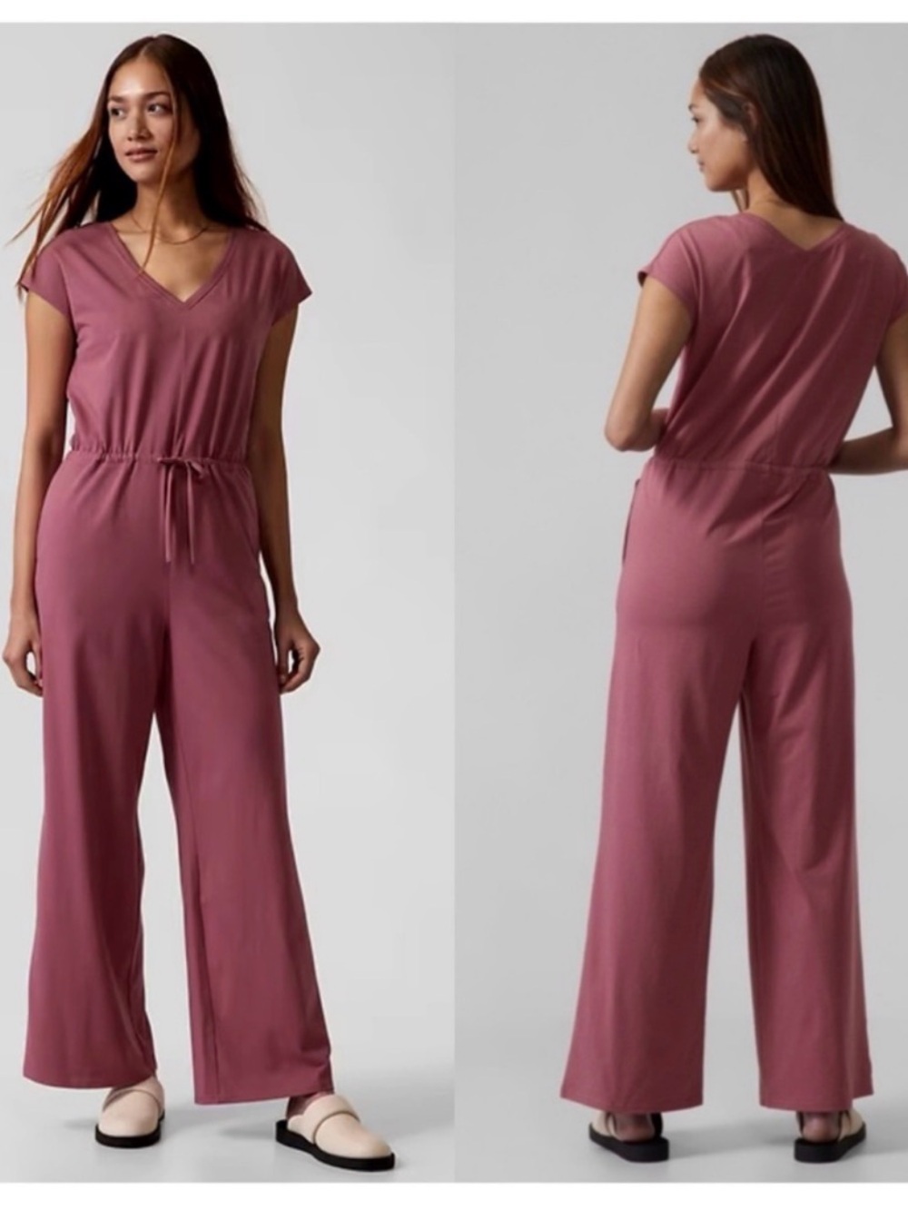 NWT Athleta Willow jumpsuit in berry color - size L